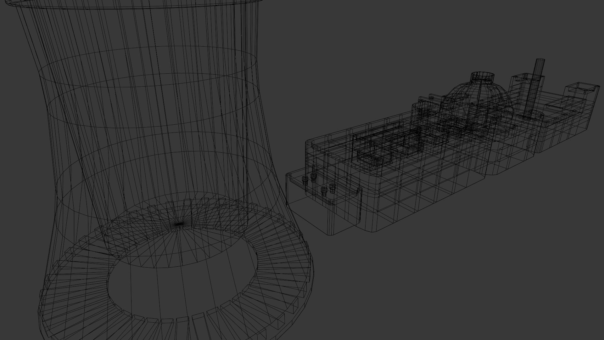 Industrial Factory 3D Model Low-poly 3D model_8