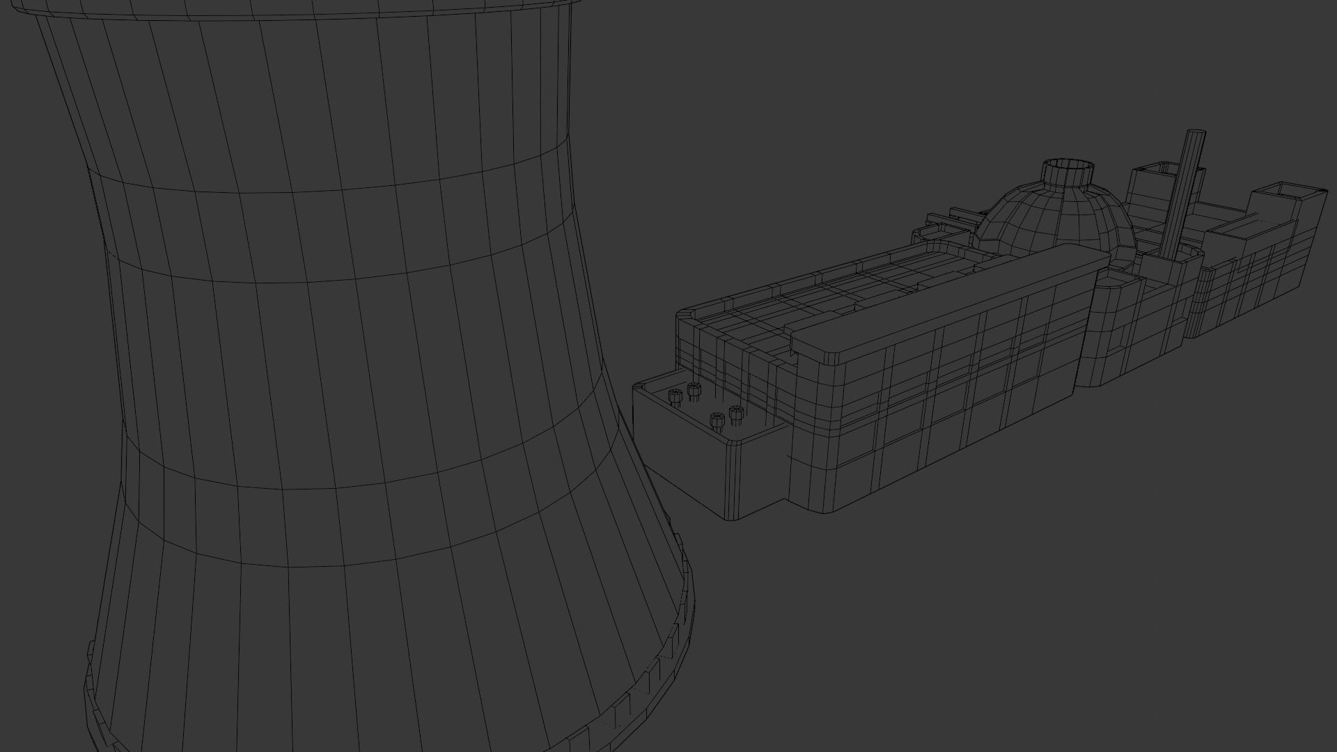 Industrial Factory 3D Model Low-poly 3D model_9