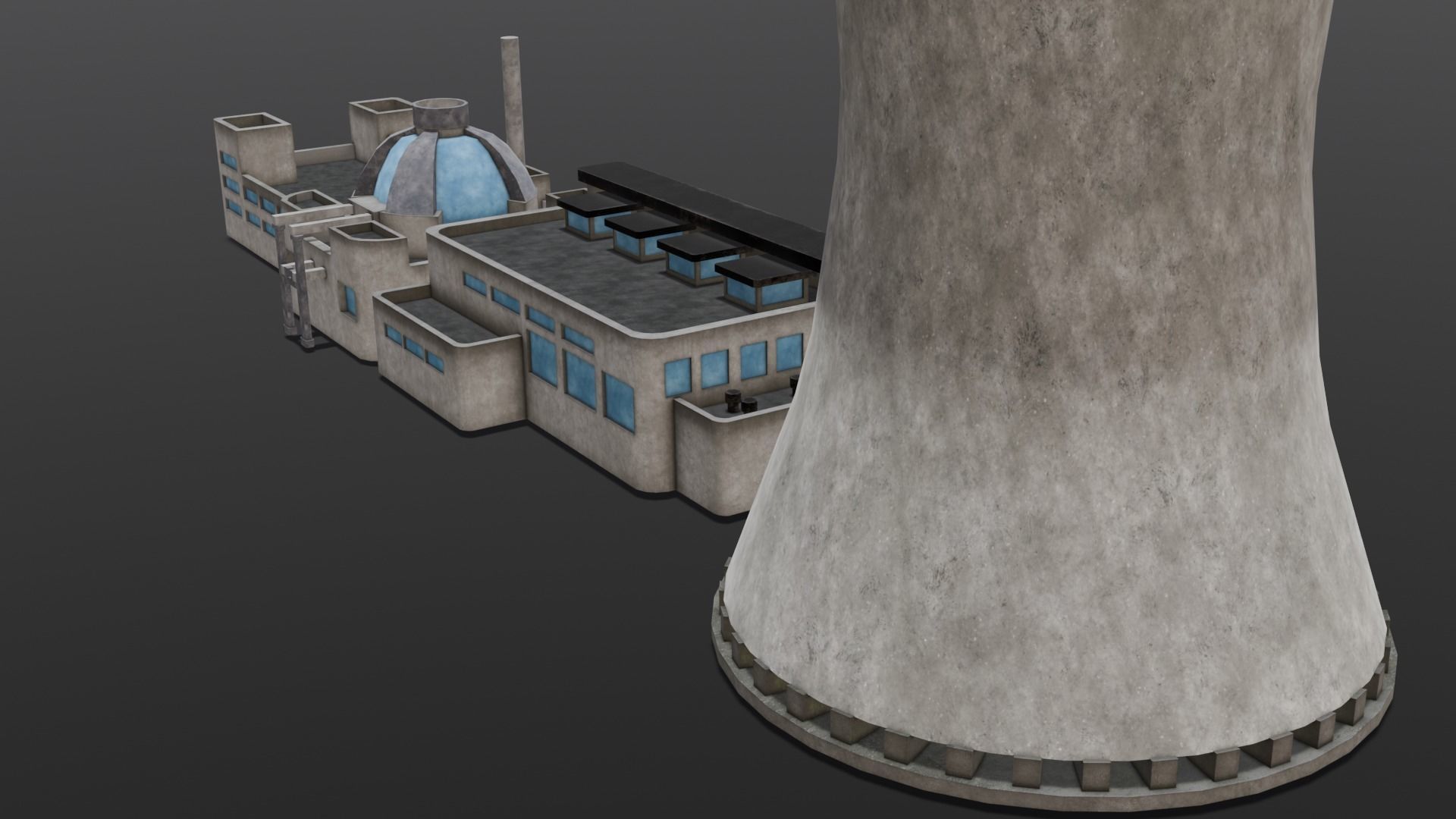 Industrial Factory 3D Model Low-poly 3D model_11