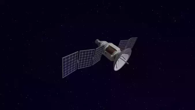 Animated Sci-Fi Satellite