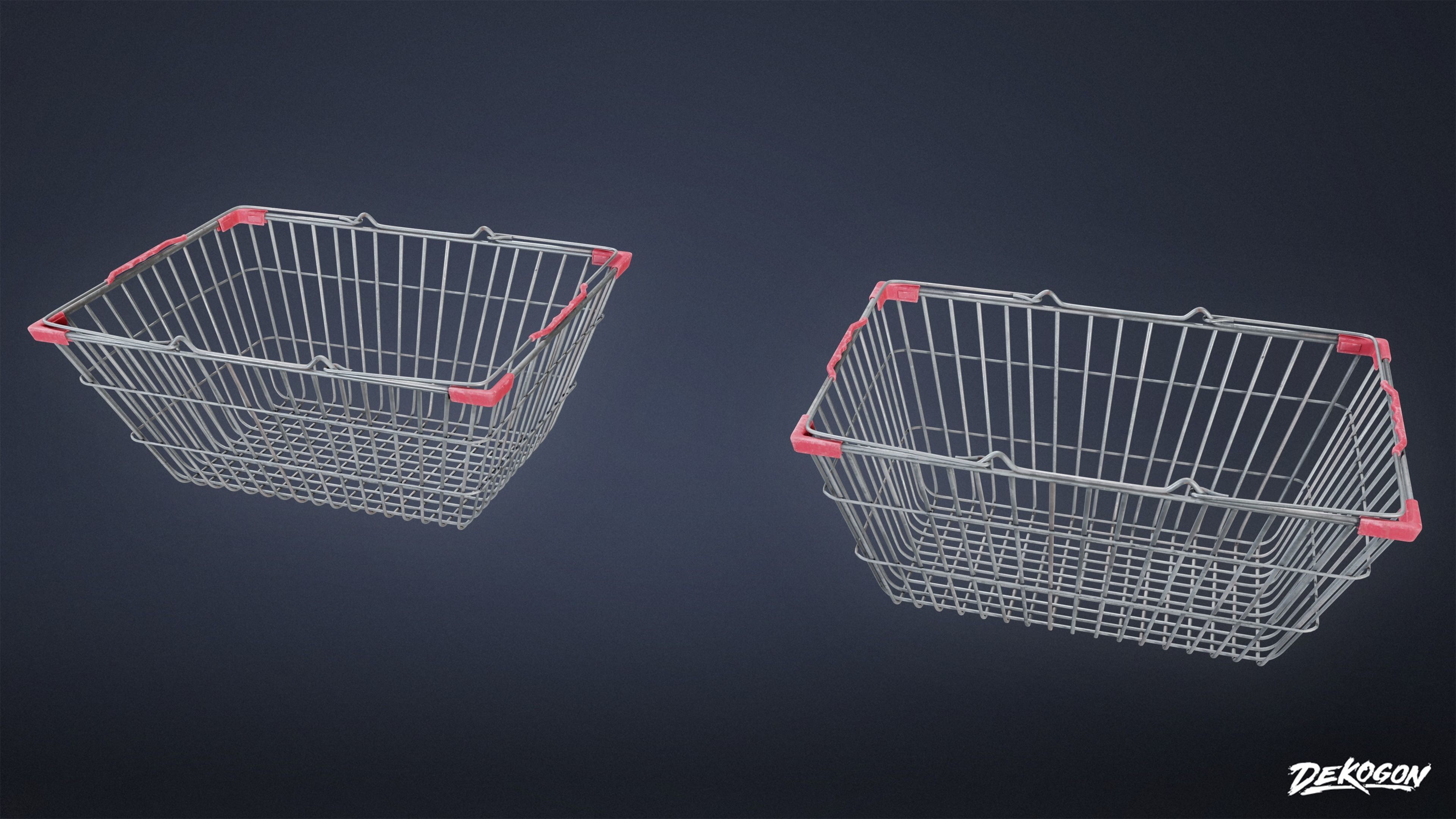 SUBURBS - Baskets Metal 01 - LOW POLY AND NANITE Low-poly 3D model_6