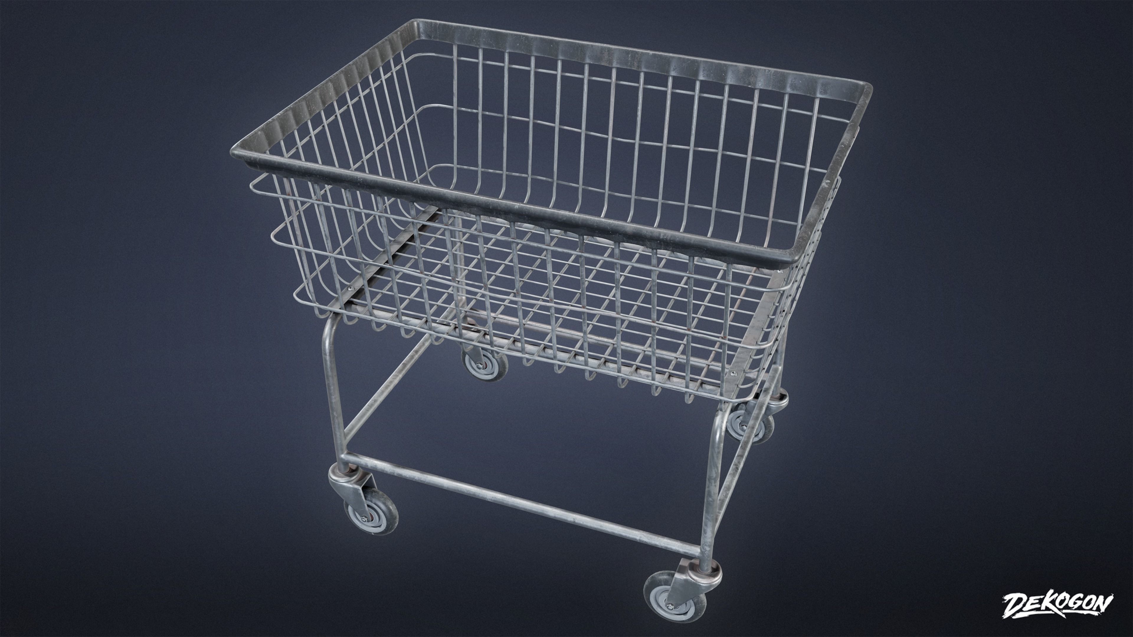 SUBURBS - Baskets Metal 01 - LOW POLY AND NANITE Low-poly 3D model_3