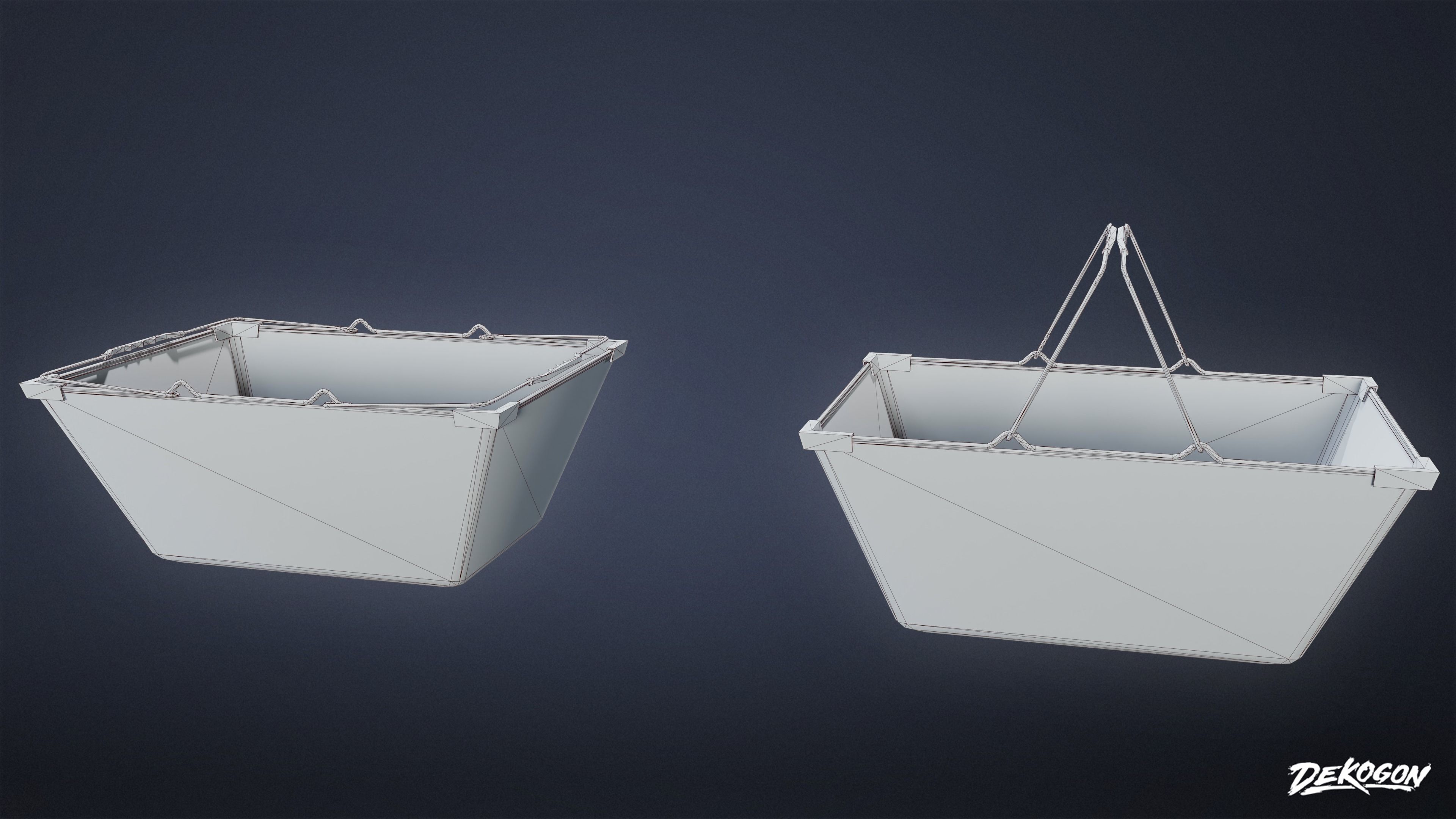 SUBURBS - Baskets Metal 01 - LOW POLY AND NANITE Low-poly 3D model_14