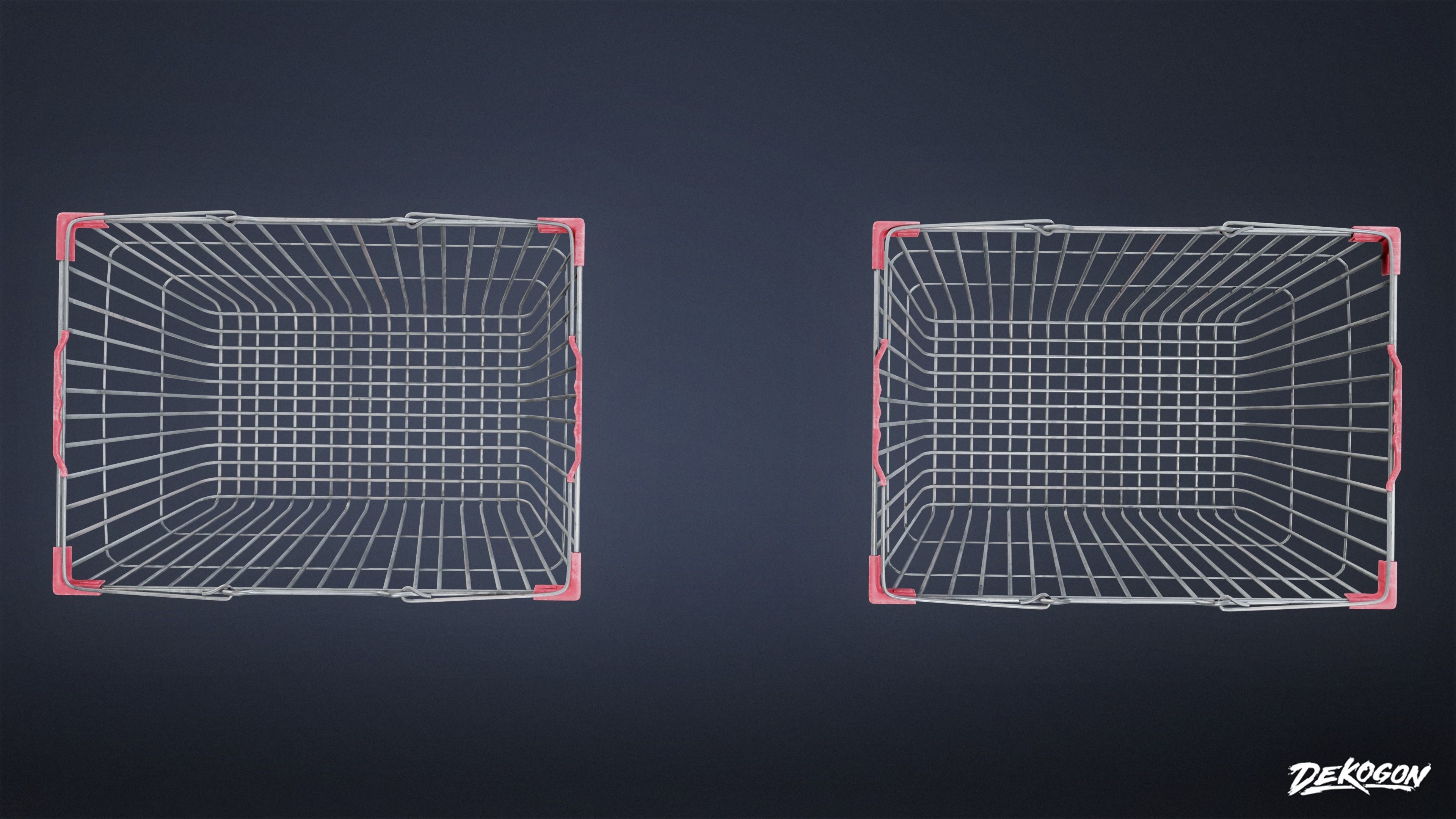 SUBURBS - Baskets Metal 01 - LOW POLY AND NANITE Low-poly 3D model_8