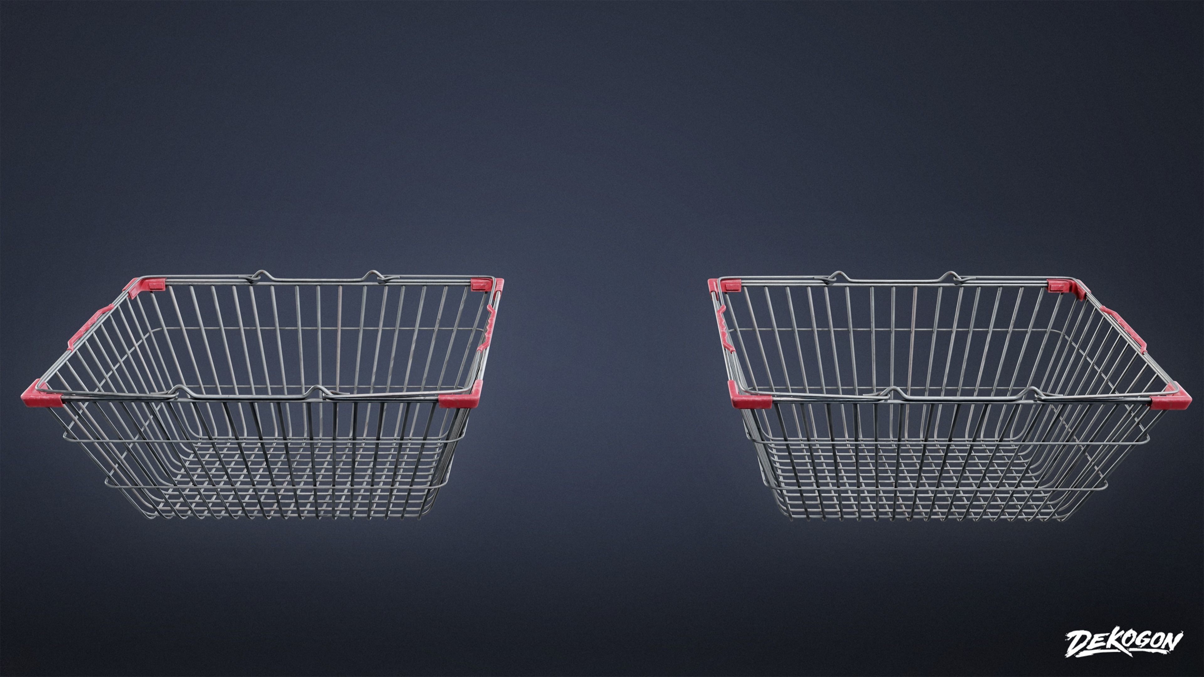 SUBURBS - Baskets Metal 01 - LOW POLY AND NANITE Low-poly 3D model_7