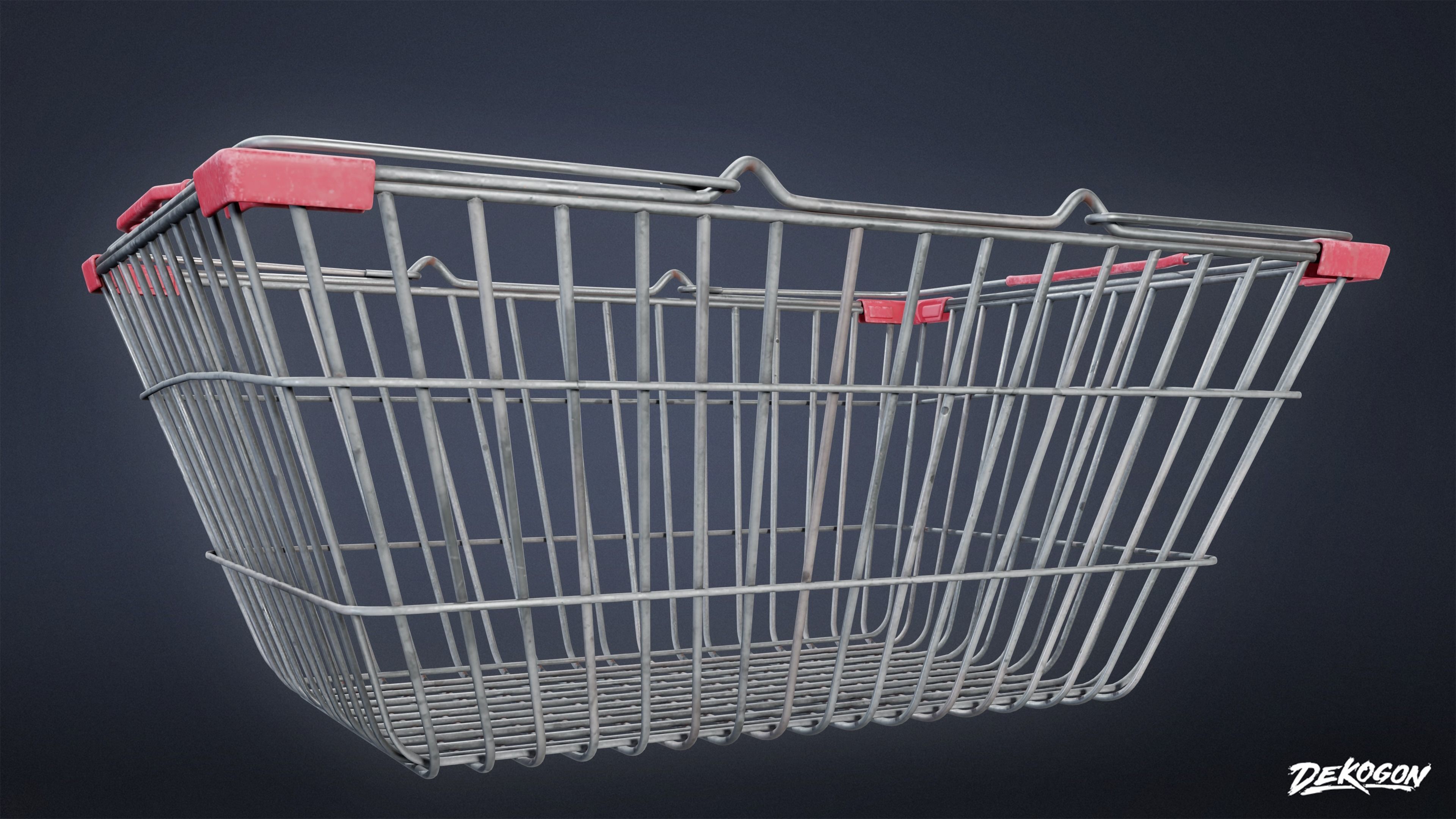 SUBURBS - Baskets Metal 01 - LOW POLY AND NANITE Low-poly 3D model_11