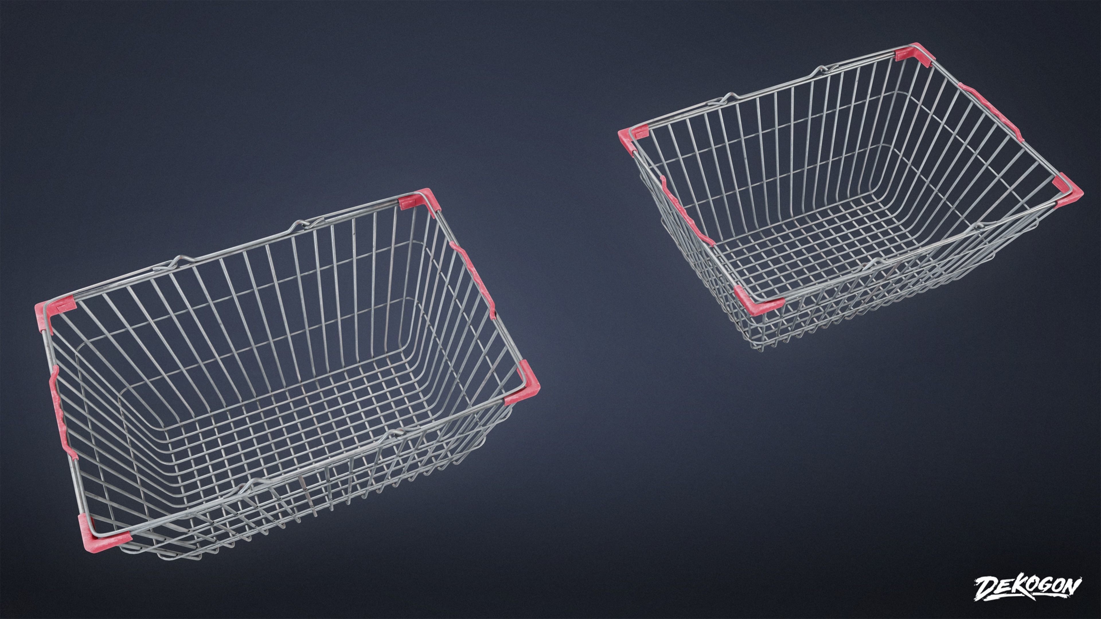 SUBURBS - Baskets Metal 01 - LOW POLY AND NANITE Low-poly 3D model_9