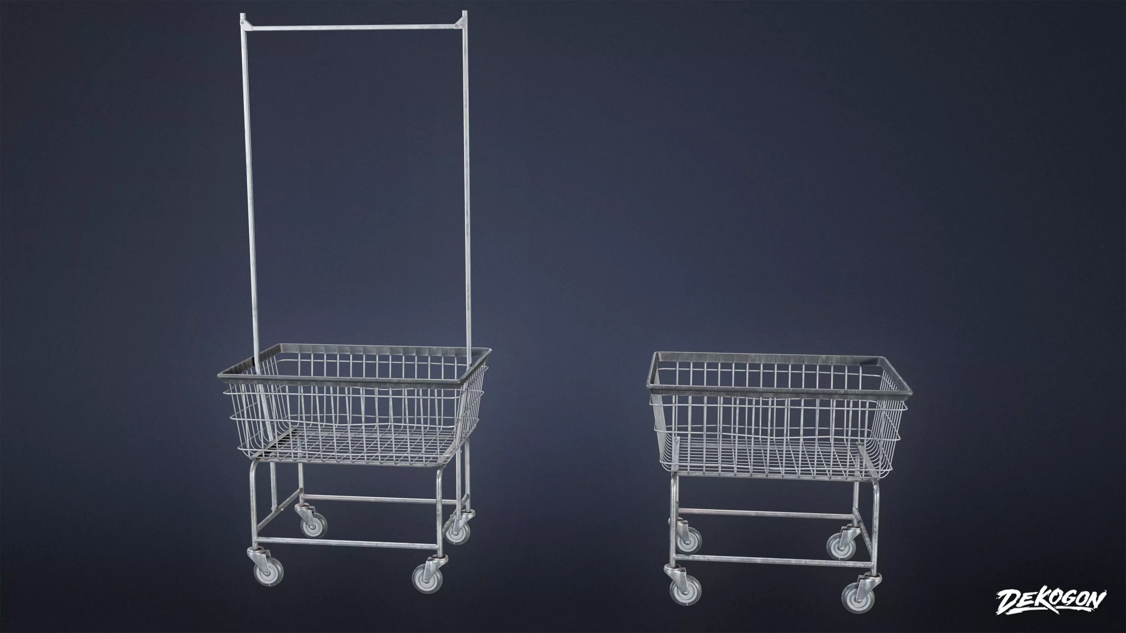 SUBURBS - Baskets Metal 01 - LOW POLY AND NANITE Low-poly 3D model_0
