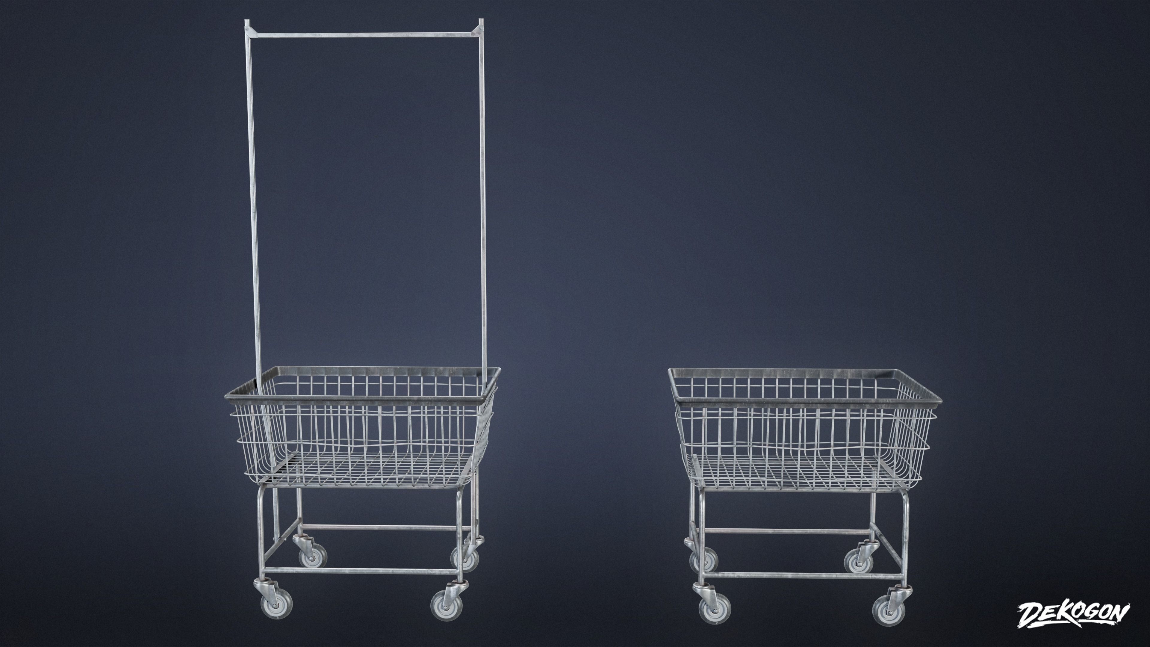 SUBURBS - Baskets Metal 01 - LOW POLY AND NANITE Low-poly 3D model_1