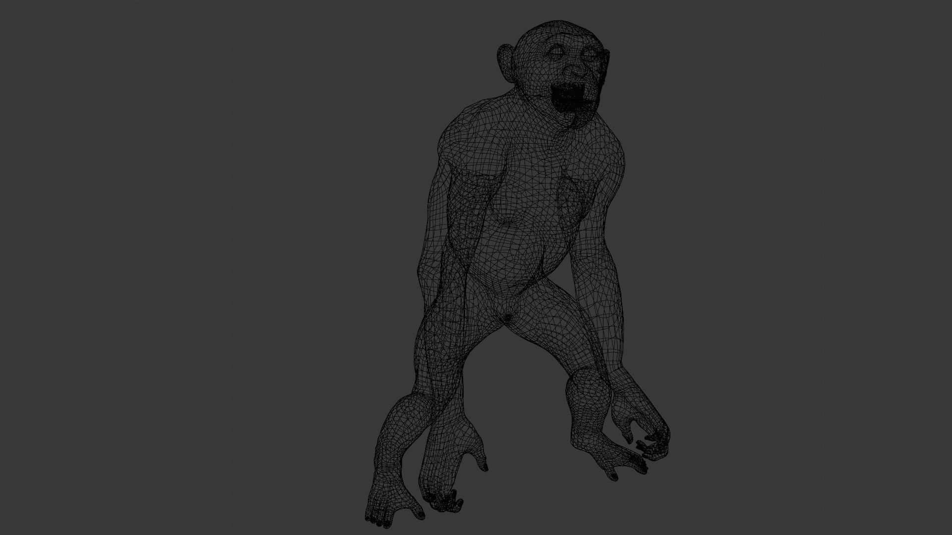Animated Monkey 3D Model Low-poly 3D model_13