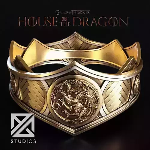 CROWN OF VISERYS AND RHAENYRA TARGARYEN HOUSE OF DRAGON 3D print model