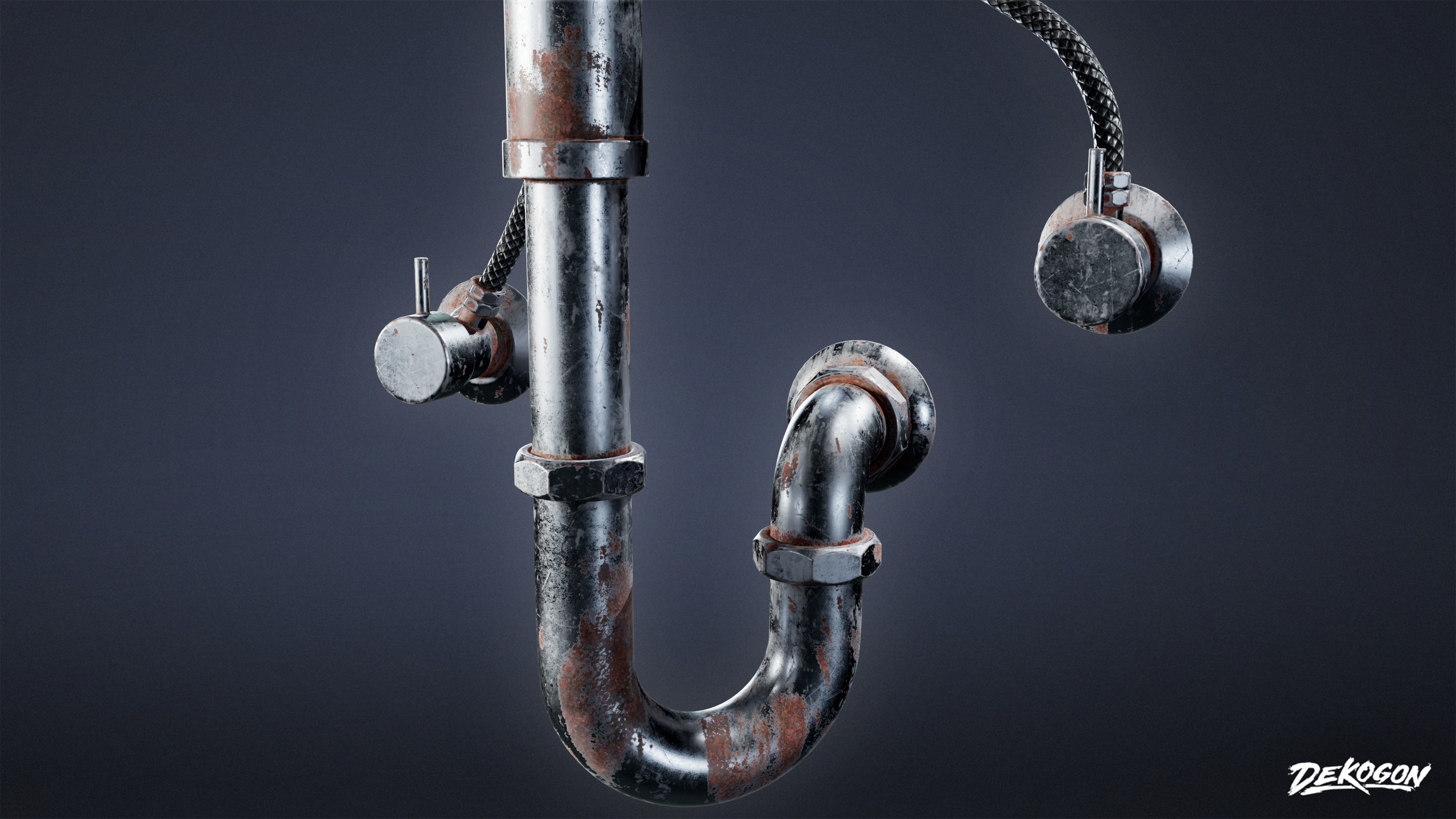 SUBURBS - Bathroom Sink 01 - LOW POLY AND NANITE Low-poly 3D model_6