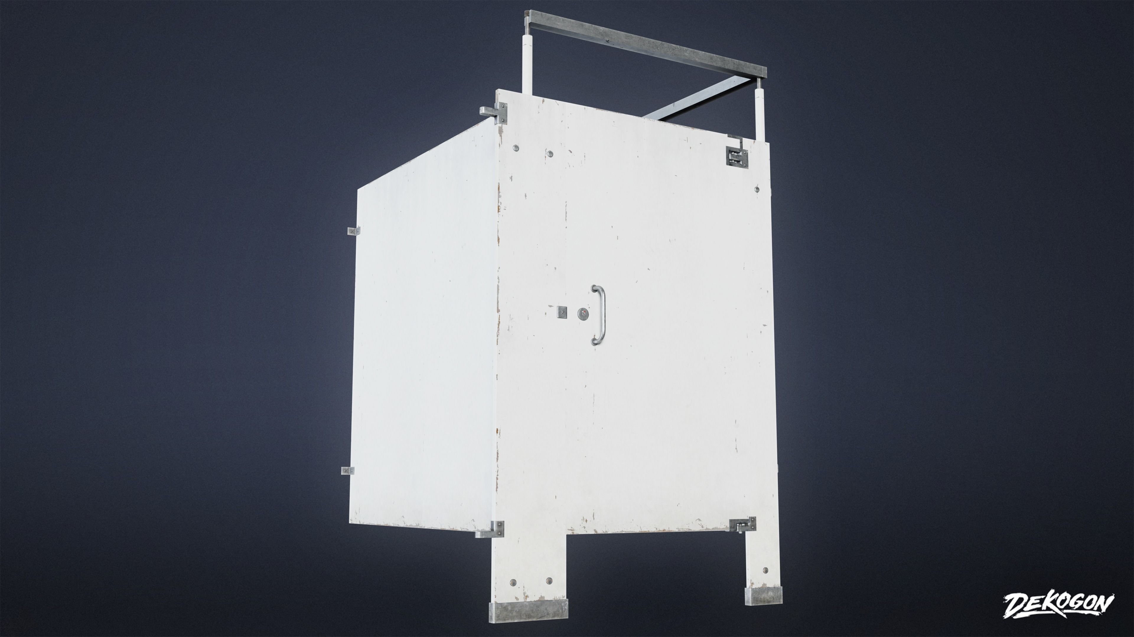 SUBURBS - Bathroom Stall Set 01 - LOW POLY AND NANITE Low-poly 3D model_6