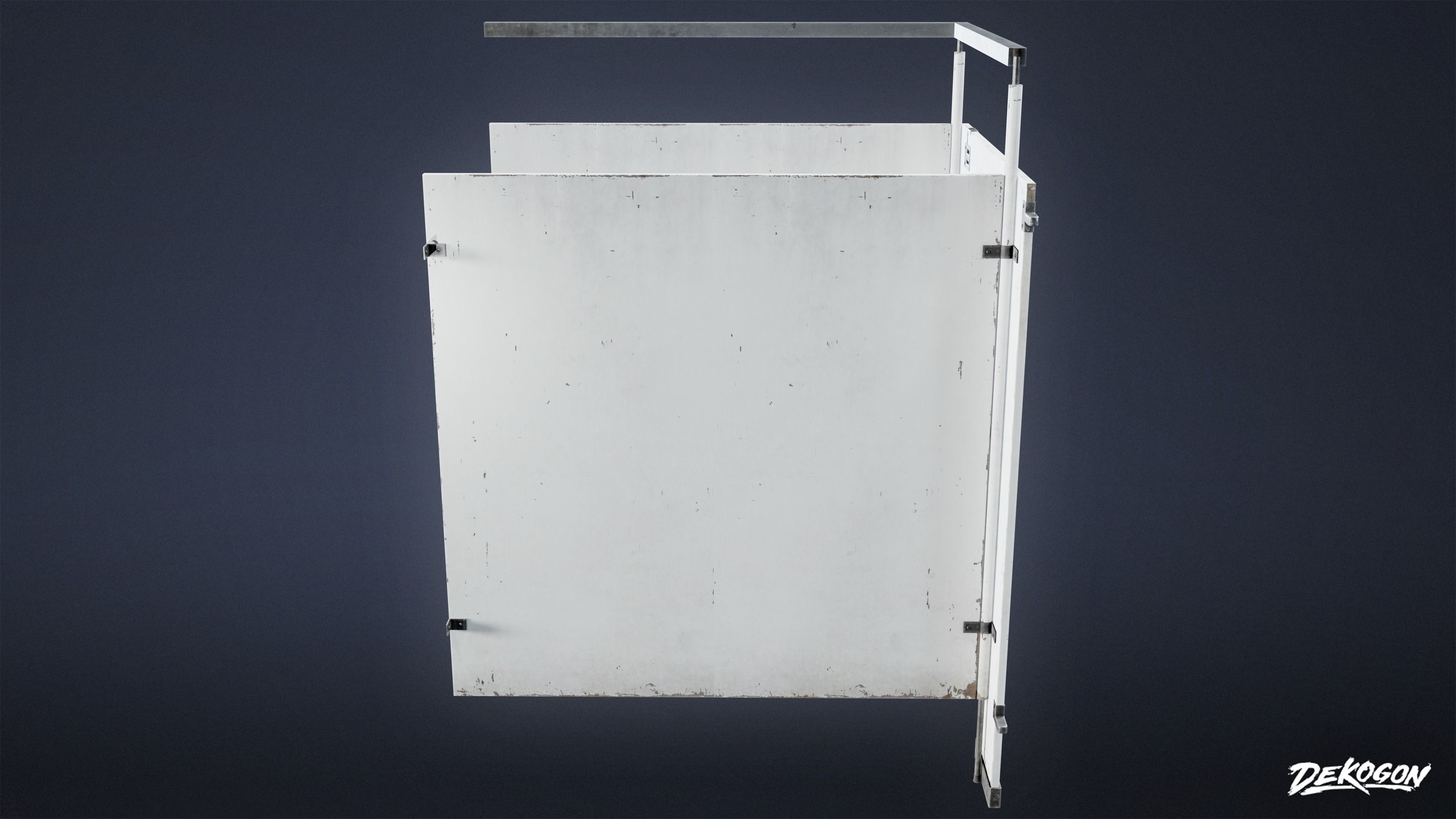 SUBURBS - Bathroom Stall Set 01 - LOW POLY AND NANITE Low-poly 3D model_2