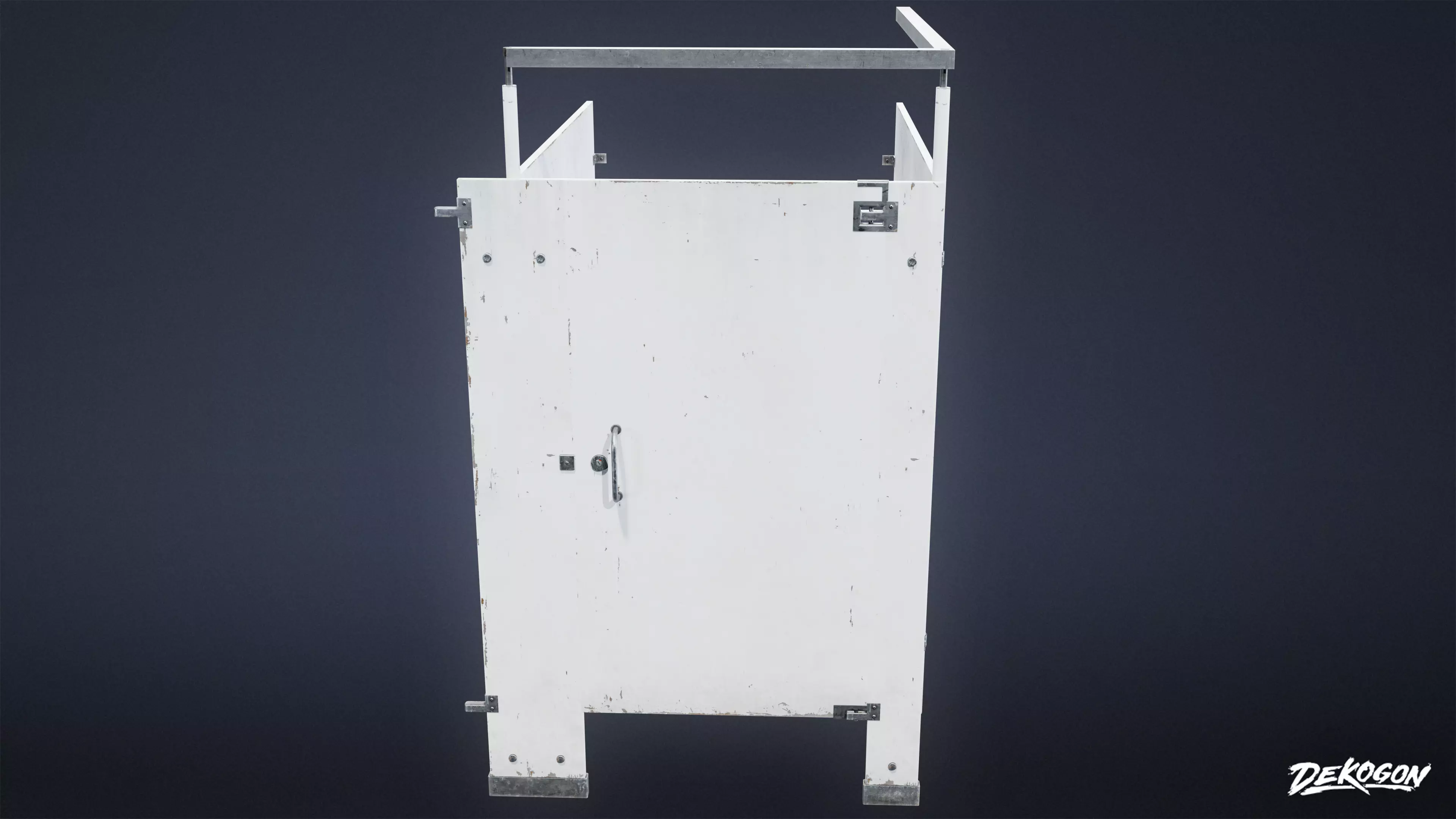 SUBURBS - Bathroom Stall Set 01 - LOW POLY AND NANITE Low-poly 3D model_0