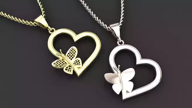 1 butterfly  love pendant