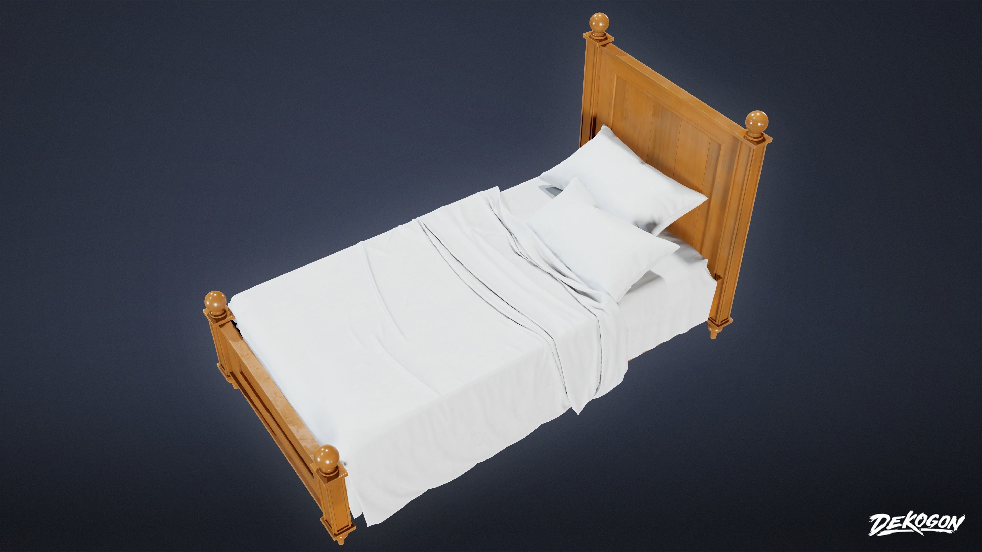 SUBURBS - Bed 12 - LOW POLY AND NANITE Low-poly 3D model_11