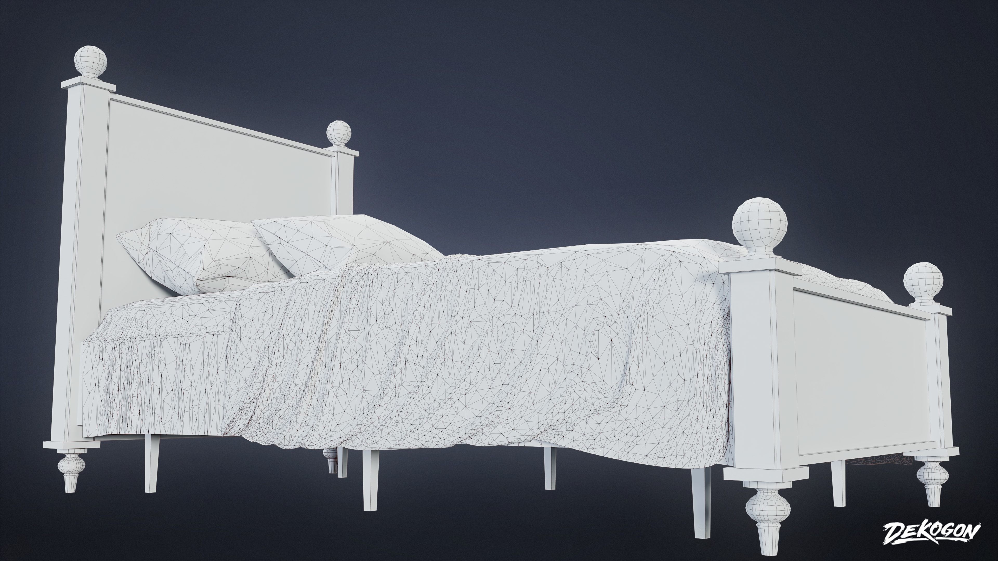 SUBURBS - Bed 12 - LOW POLY AND NANITE Low-poly 3D model_13