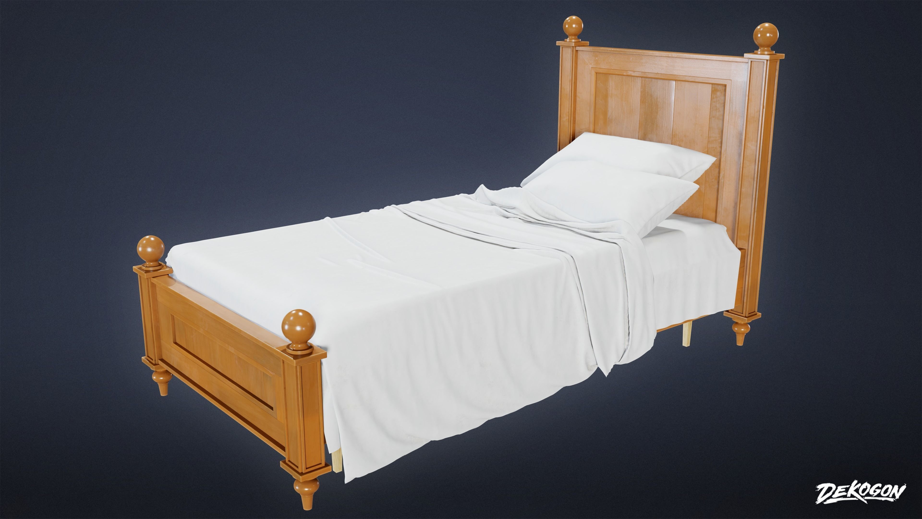 SUBURBS - Bed 12 - LOW POLY AND NANITE Low-poly 3D model_7