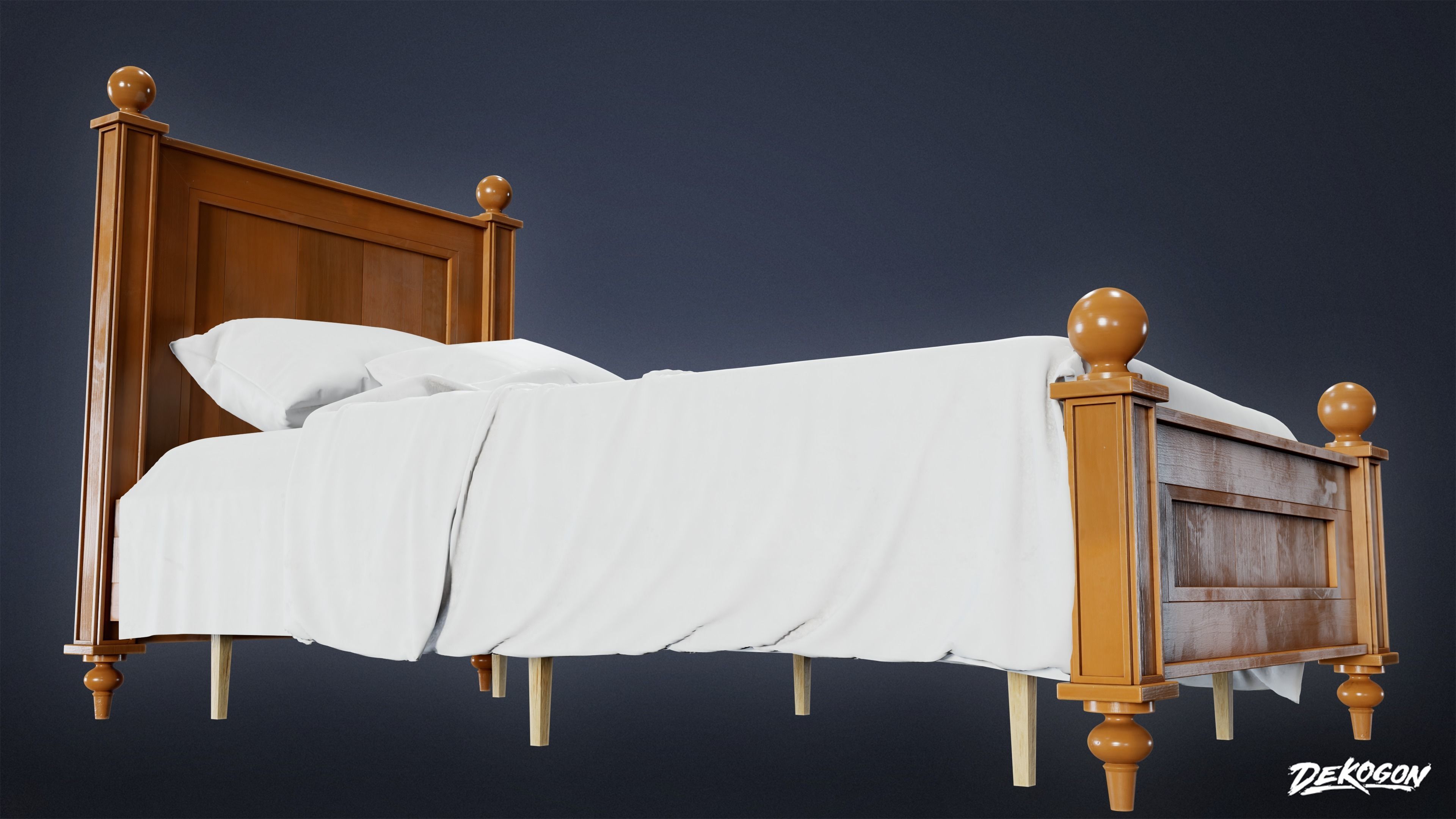 SUBURBS - Bed 12 - LOW POLY AND NANITE Low-poly 3D model_12