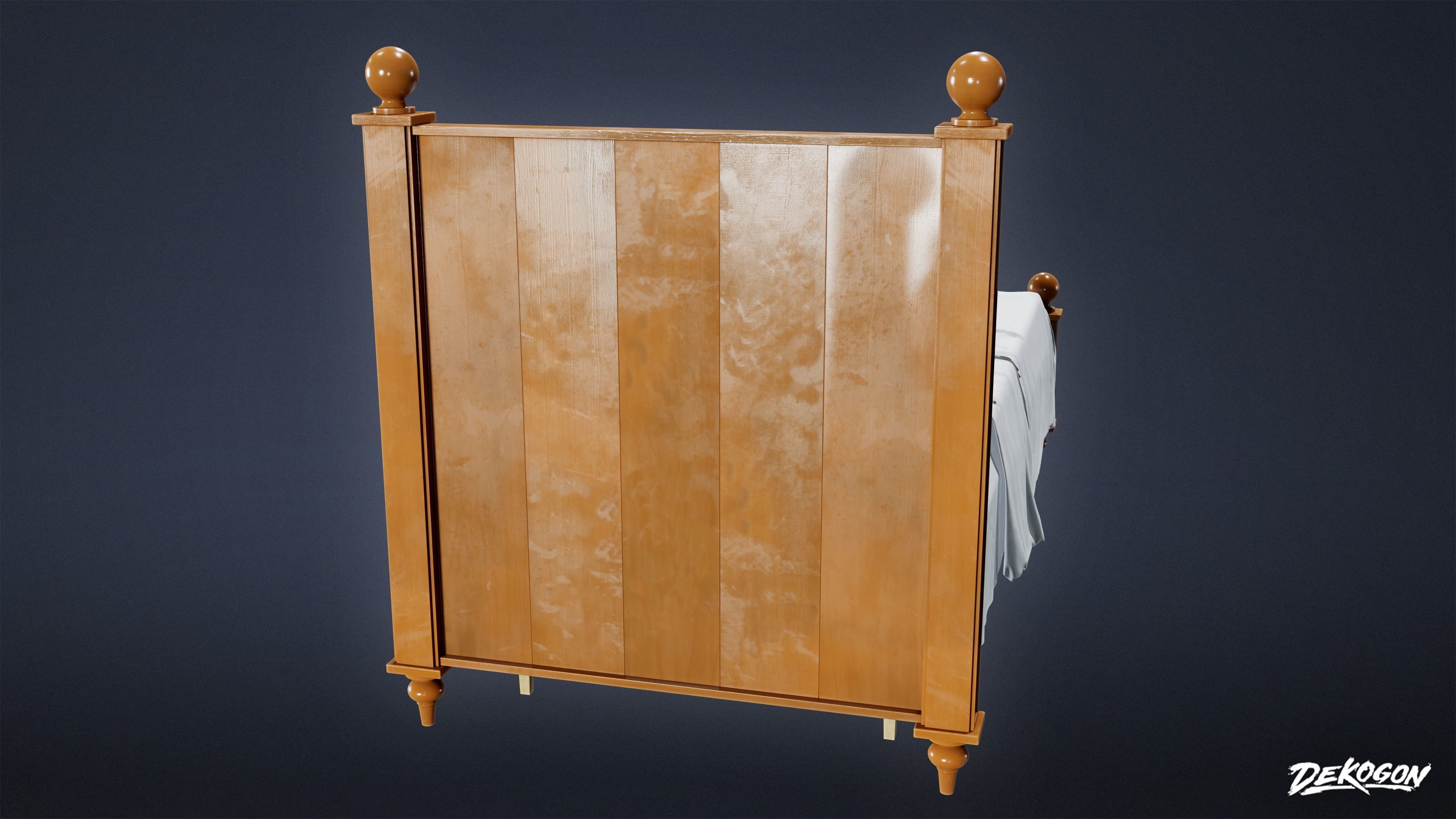 SUBURBS - Bed 12 - LOW POLY AND NANITE Low-poly 3D model_10