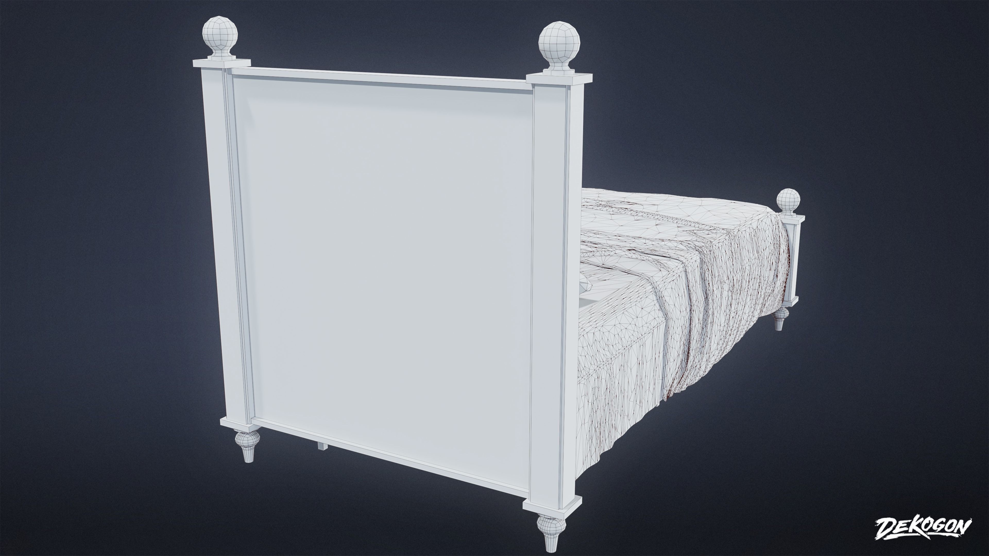 SUBURBS - Bed 12 - LOW POLY AND NANITE Low-poly 3D model_15