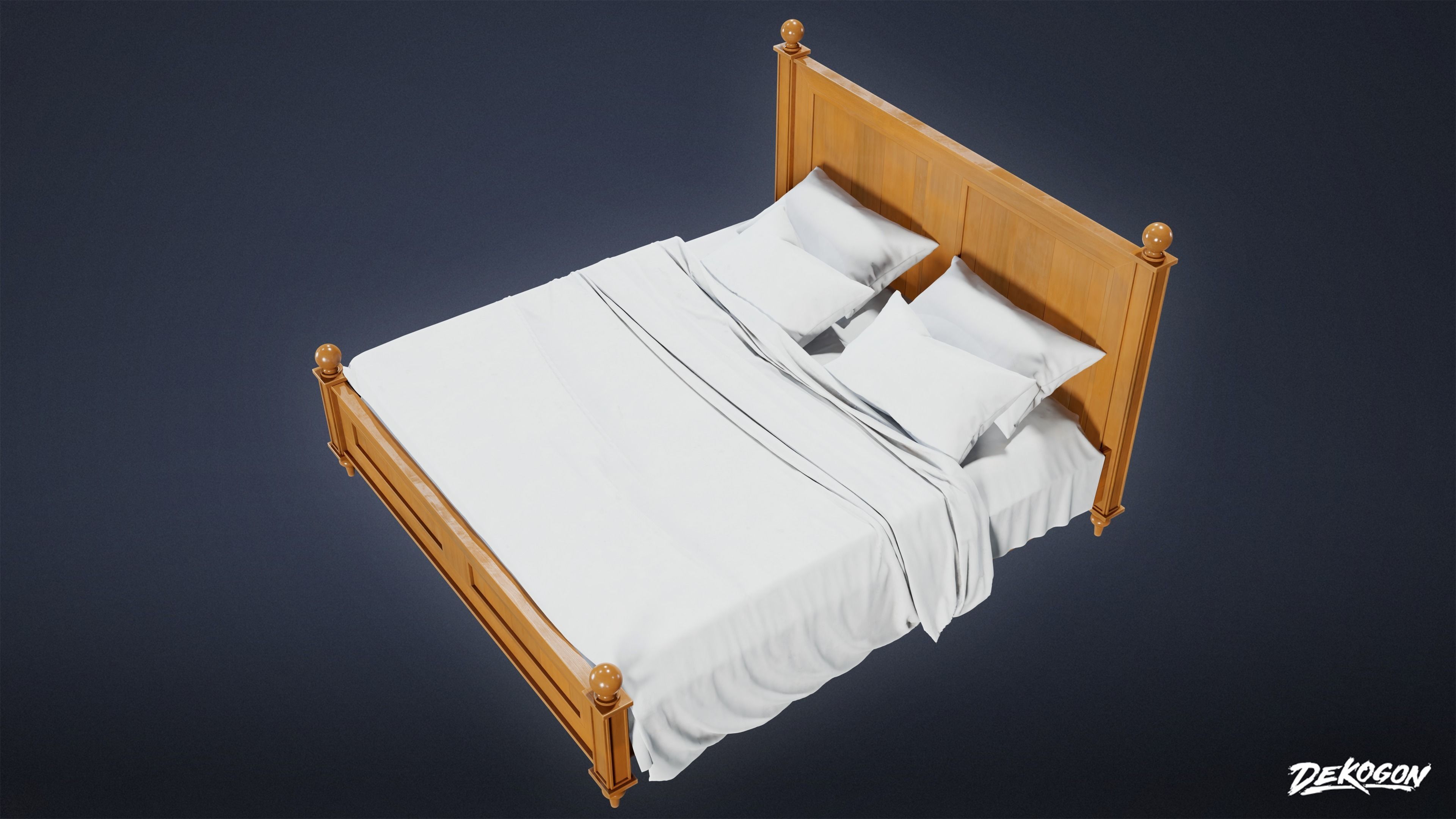 SUBURBS - Bed 12 - LOW POLY AND NANITE Low-poly 3D model_6