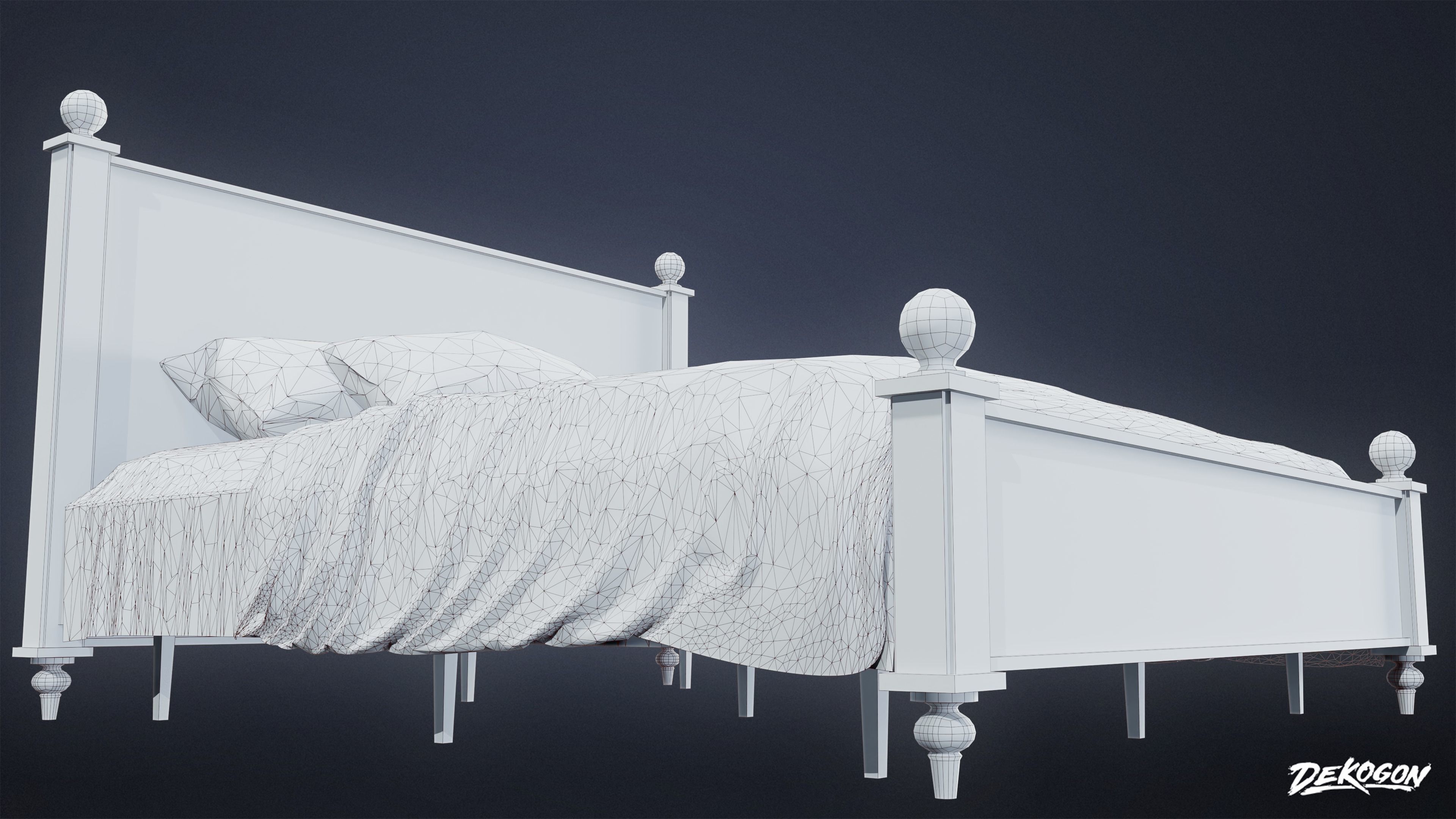 SUBURBS - Bed 12 - LOW POLY AND NANITE Low-poly 3D model_18