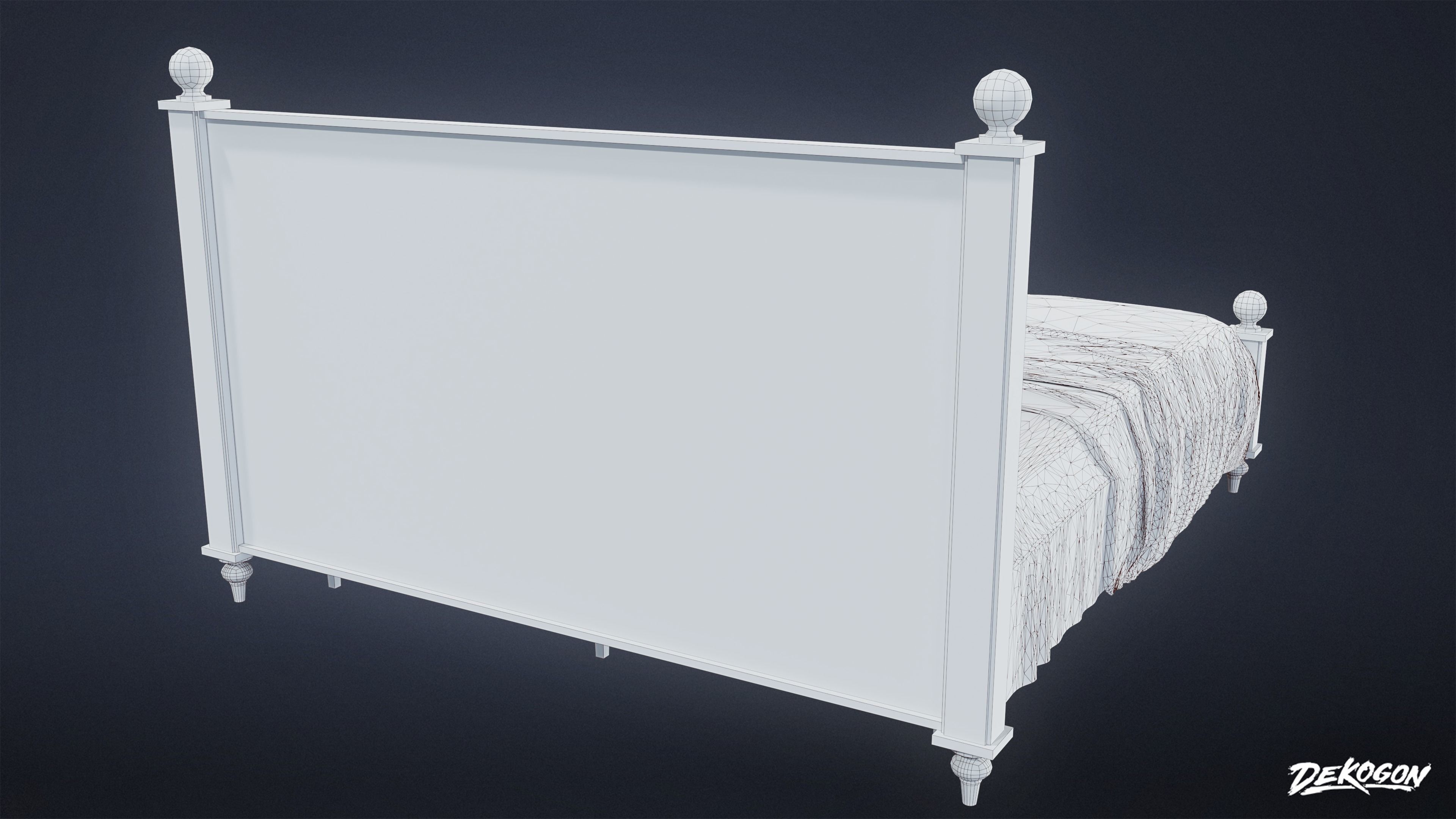 SUBURBS - Bed 12 - LOW POLY AND NANITE Low-poly 3D model_16