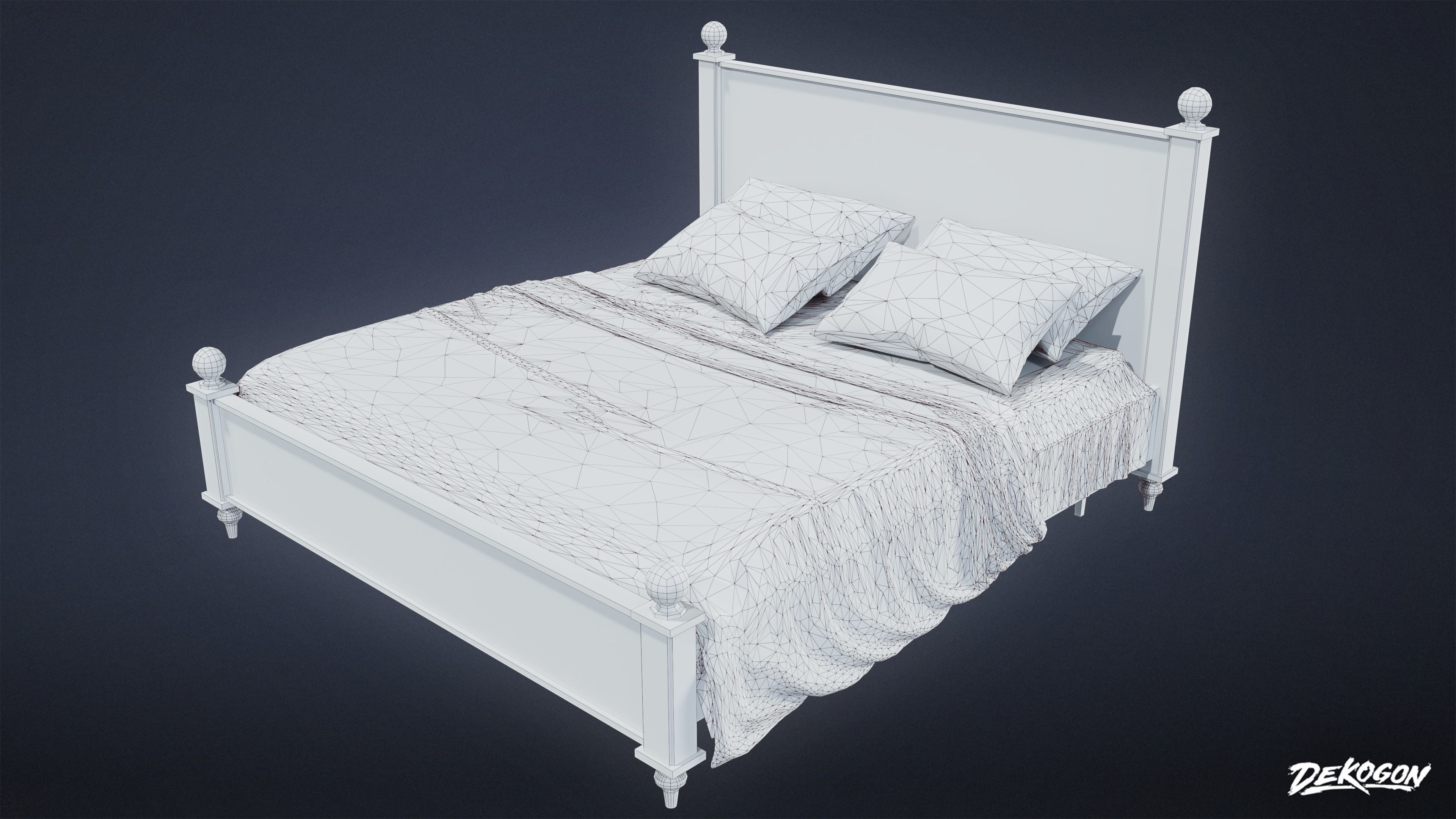 SUBURBS - Bed 12 - LOW POLY AND NANITE Low-poly 3D model_17