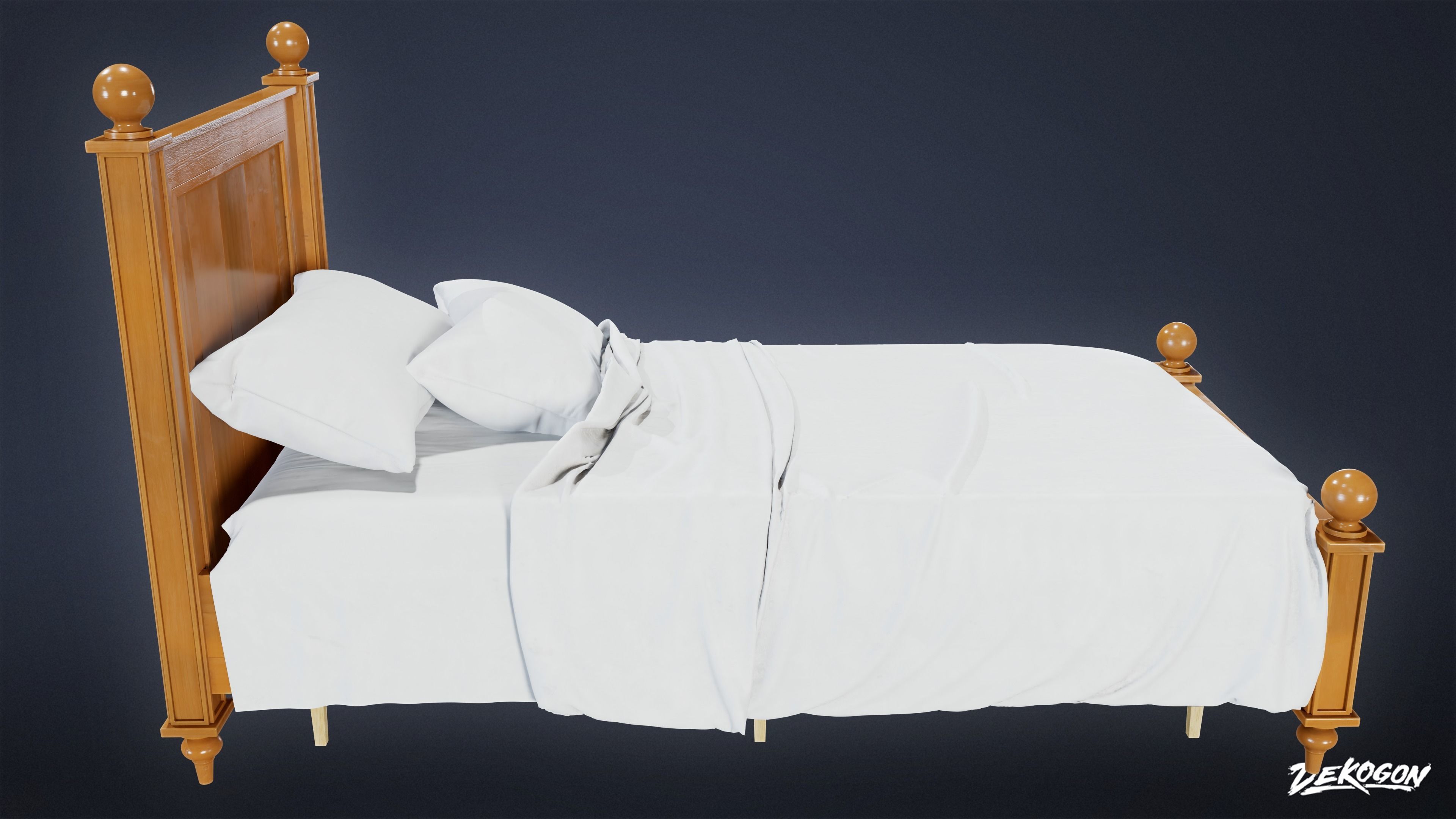 SUBURBS - Bed 12 - LOW POLY AND NANITE Low-poly 3D model_9