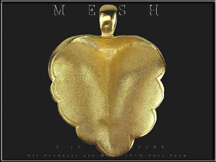 Gold Leaf Low-poly 3D model_1