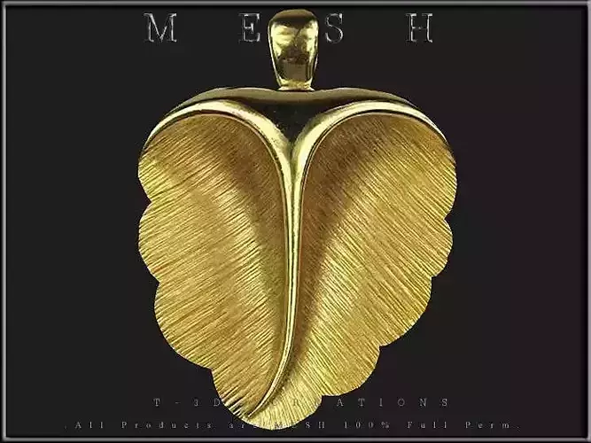 Gold Leaf Low-poly 3D model