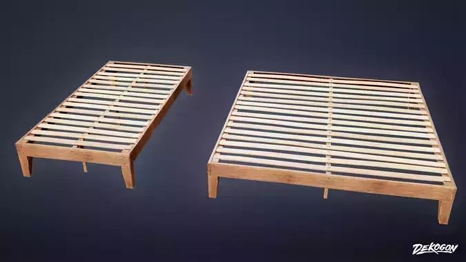 SUBURBS - Bed Frame 05 - LOW POLY AND NANITE