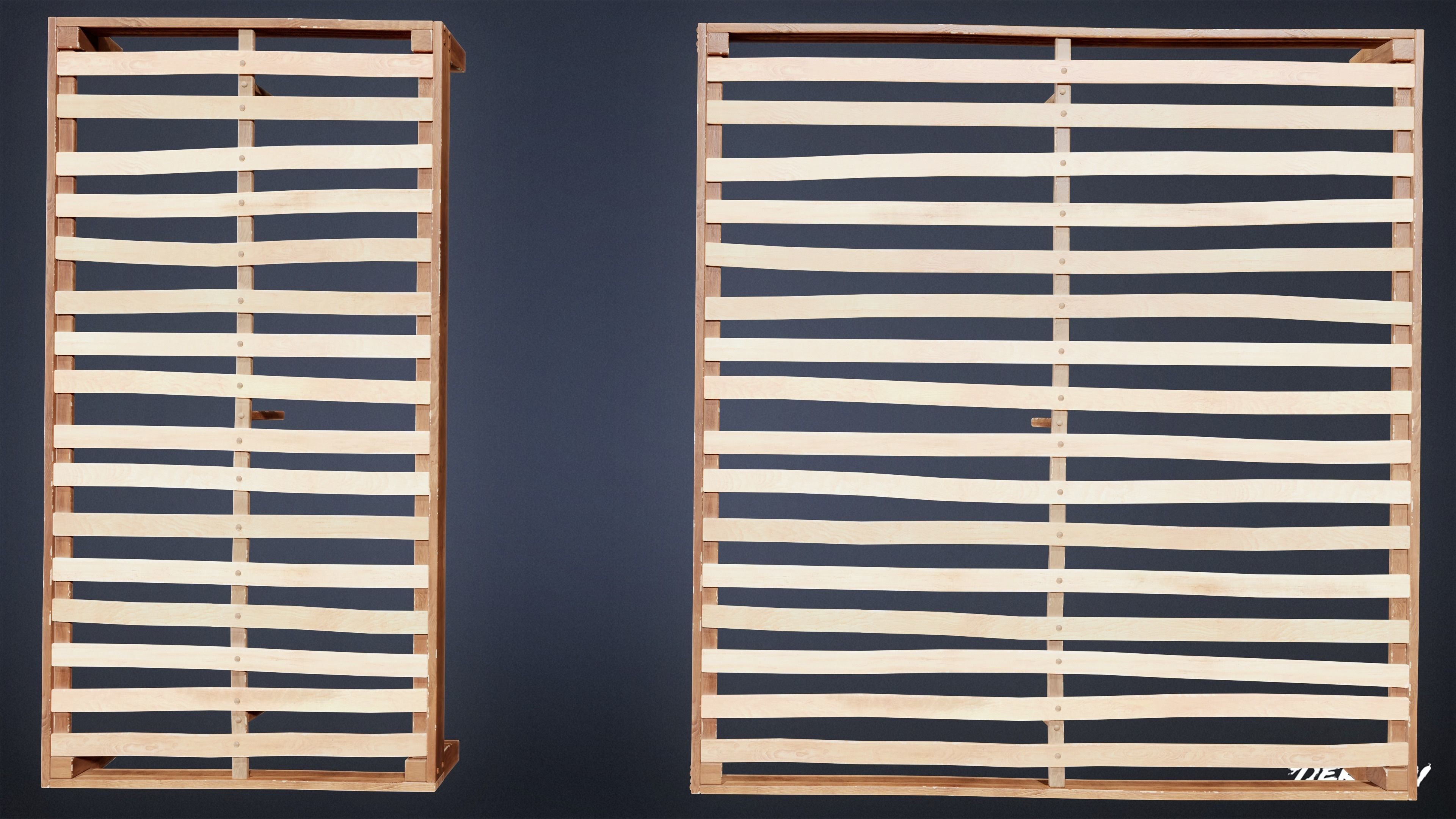 SUBURBS - Bed Frame 05 - LOW POLY AND NANITE Low-poly 3D model_2