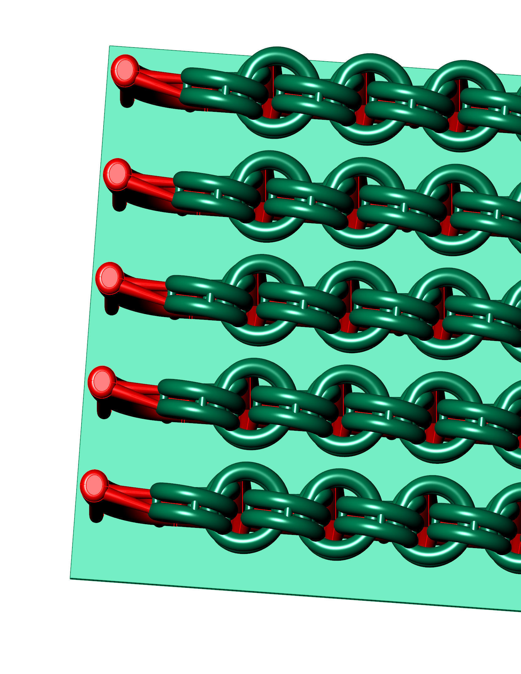 set of 5 size Chino chain link 3d model directly castable 3D Model Collection_1