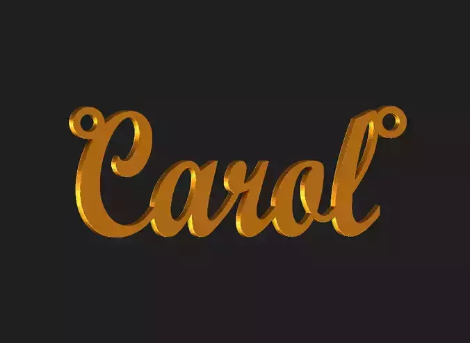 Carol  name plate pendant
