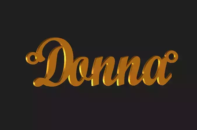 Donna  name plate pendant