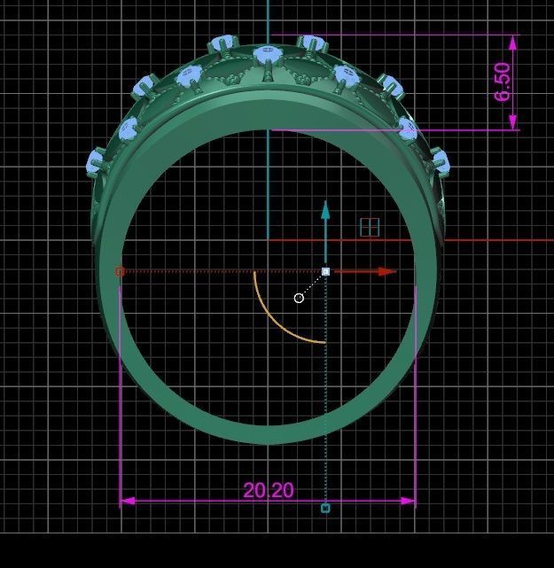 Petals ring 2 3D print model_10