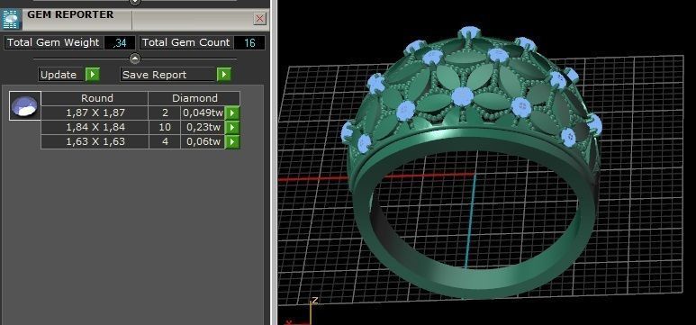 Petals ring 2 3D print model_11