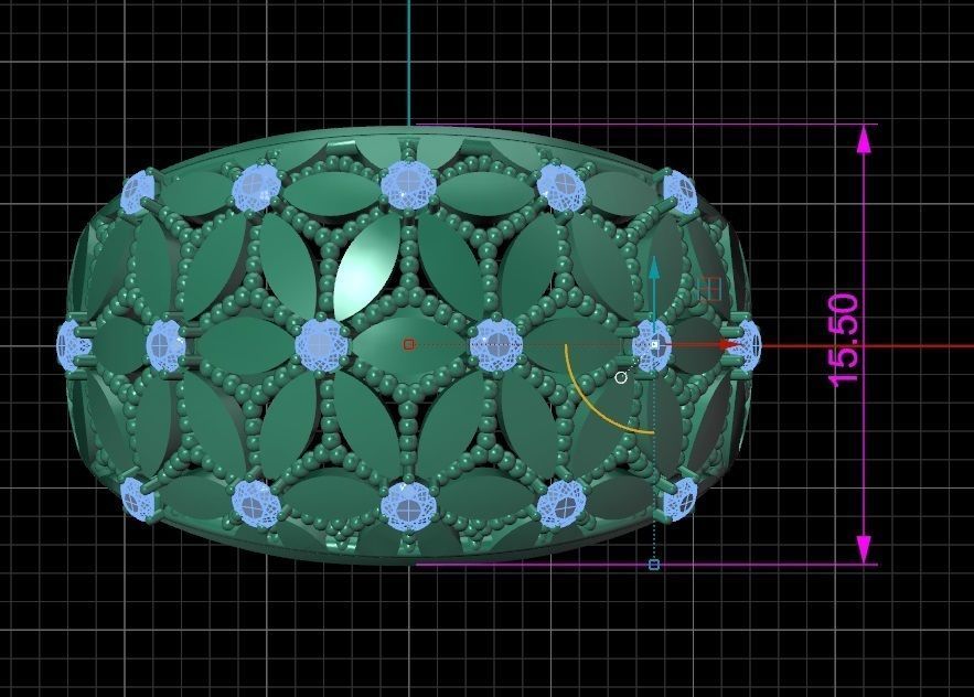 Petals ring 2 3D print model_9