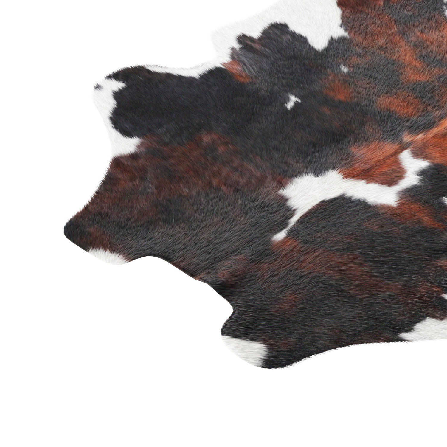 Tricolor Cowhide Rug A27043 3D model_3
