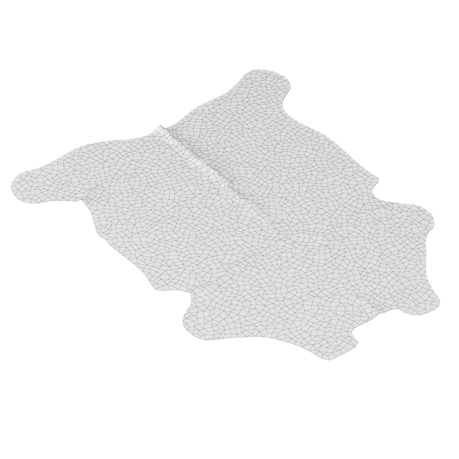 Tricolor Cowhide Rug A27043 3D model_6