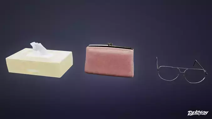 SUBURBS - Bedside Set 01 - LOW POLY AND NANITE