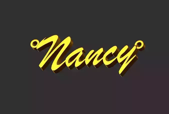 Nancy name plate pendant