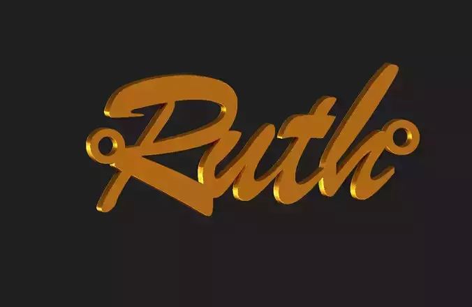 Ruth name plate pendant