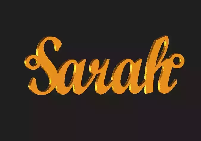 Sarah name plate pendant