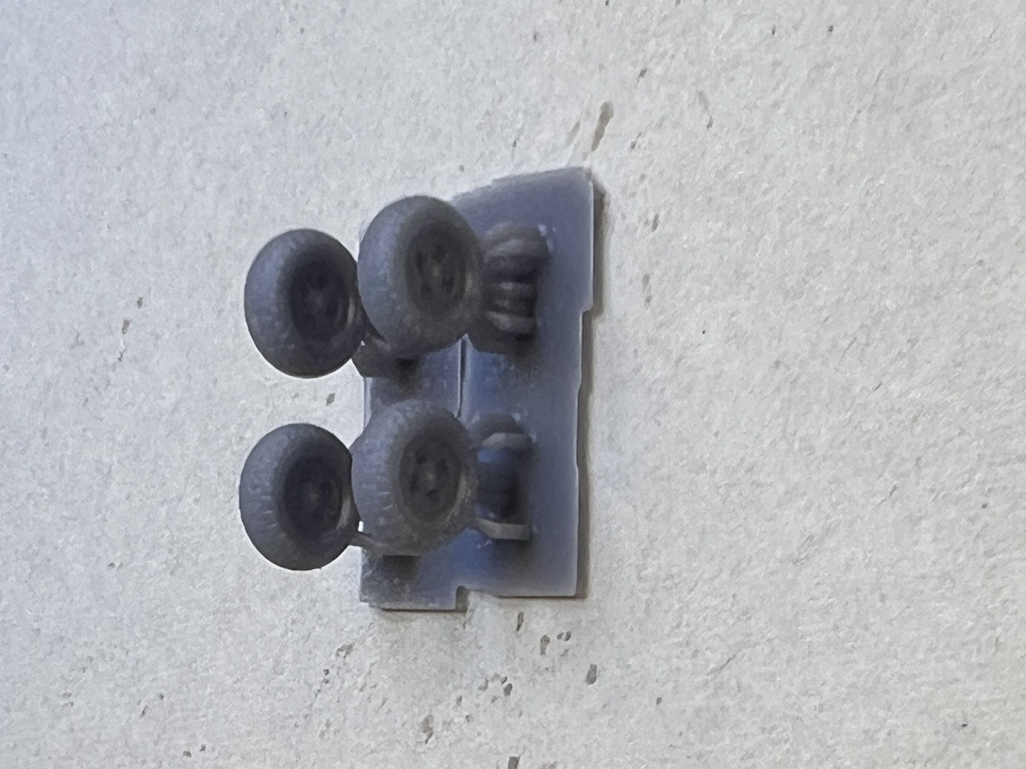 Spitfire - four spoke wheel - tire with pattern and loaded 3D print model_9