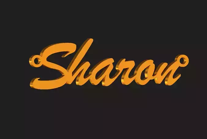 Sharon name plate pendant