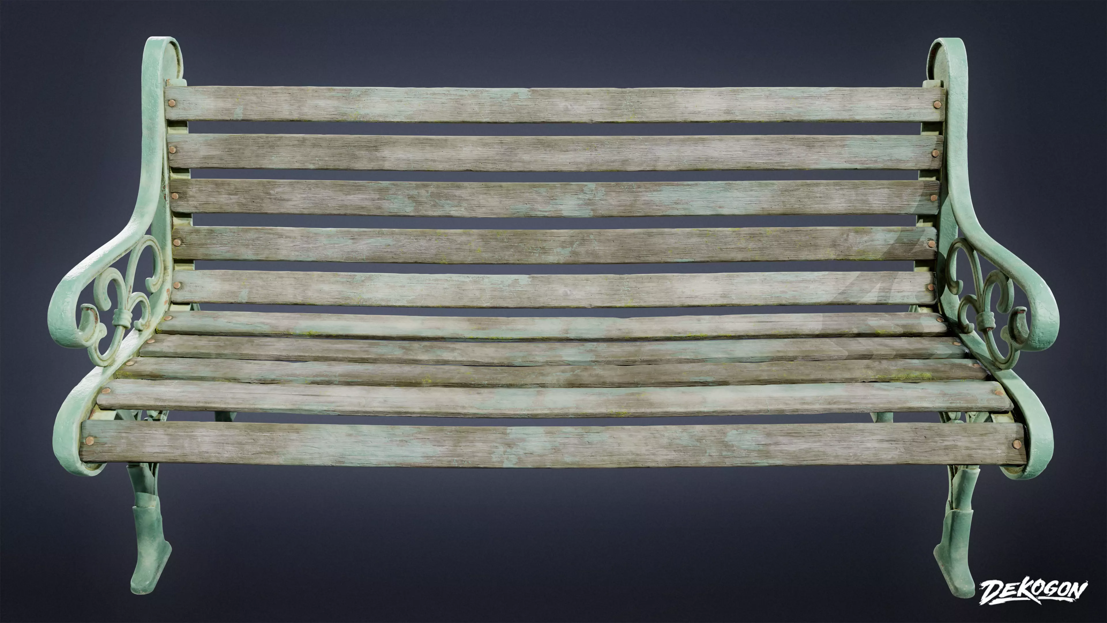 SUBURBS - Bench Park 01 - LOW POLY AND NANITE Low-poly 3D model_0